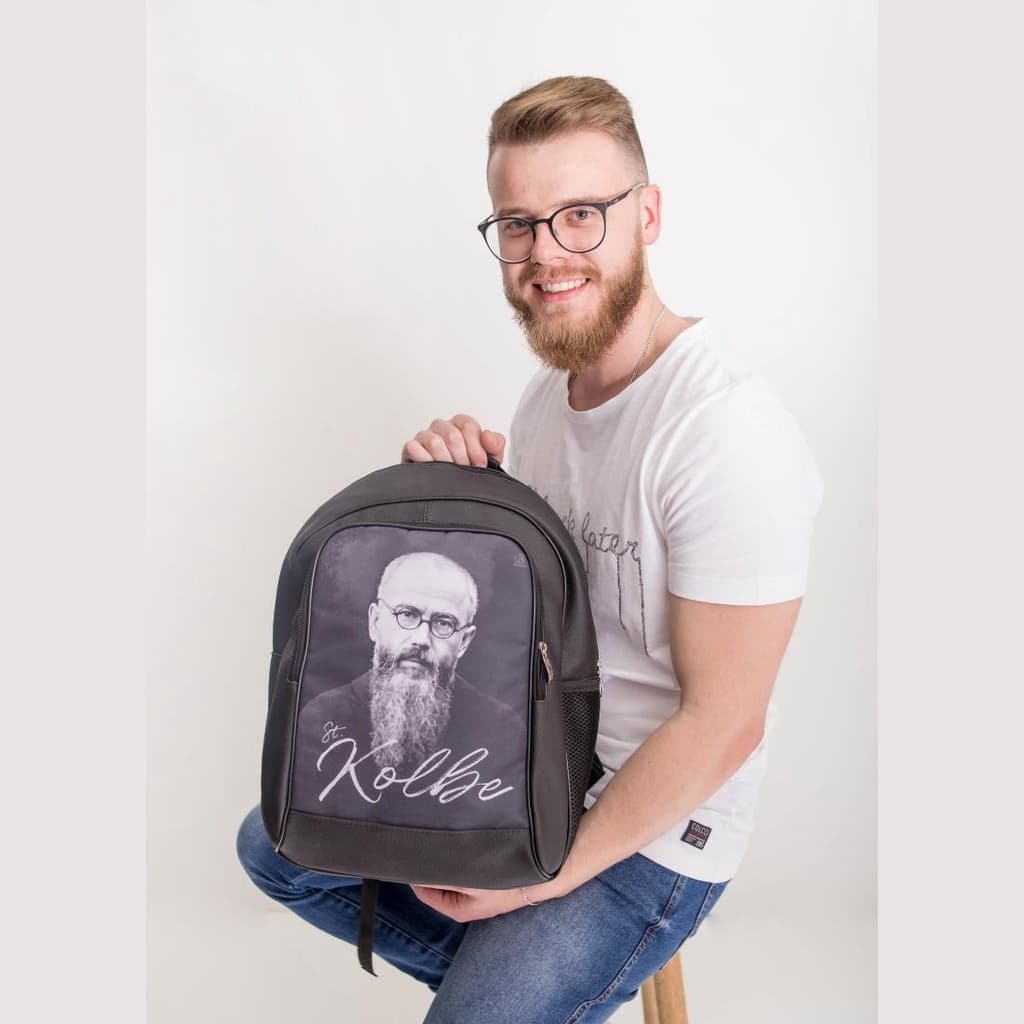Mochila Católica São Maximiliano Maria Kolbe