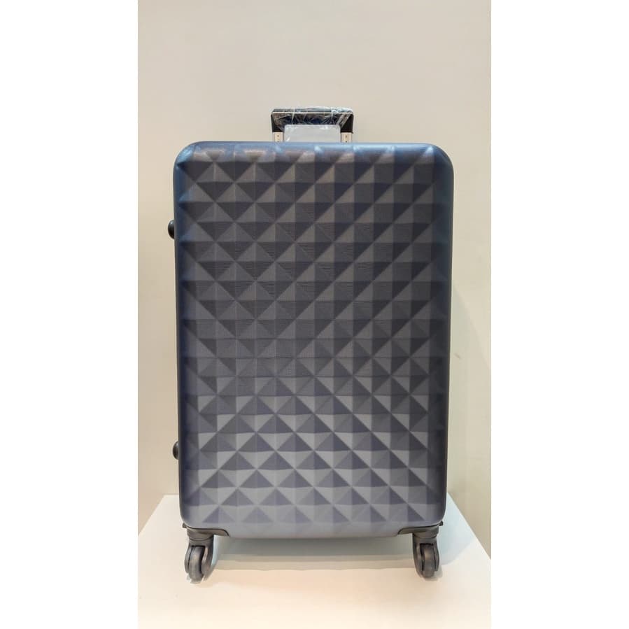 Mala de viagem Grande Azul, 23kg para avião, em fibra, de rodinha. Medida: 69x28x44. Ref: 527