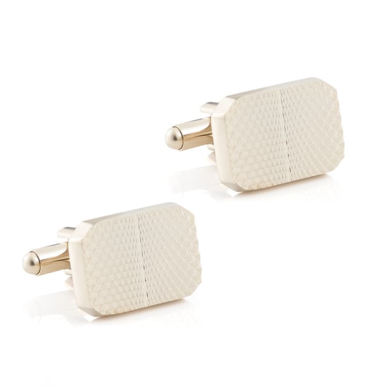 Acessórios de Moda: Abotoaduras Novas de Boutique, Abotoaduras Eletroplatinadas Douradas com Design Floral, Abotoaduras