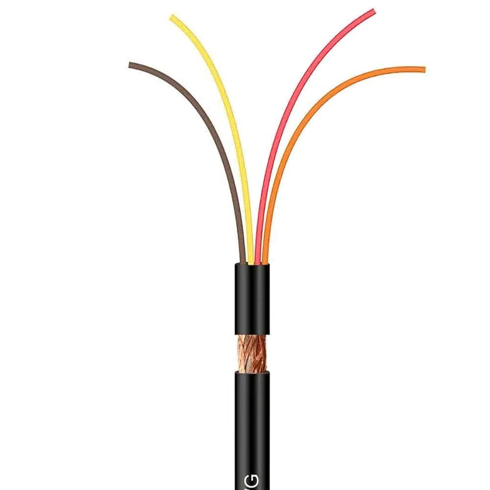 Cabo Manga 4x26 Awg - Com Blindagem Preto - 4 Metros