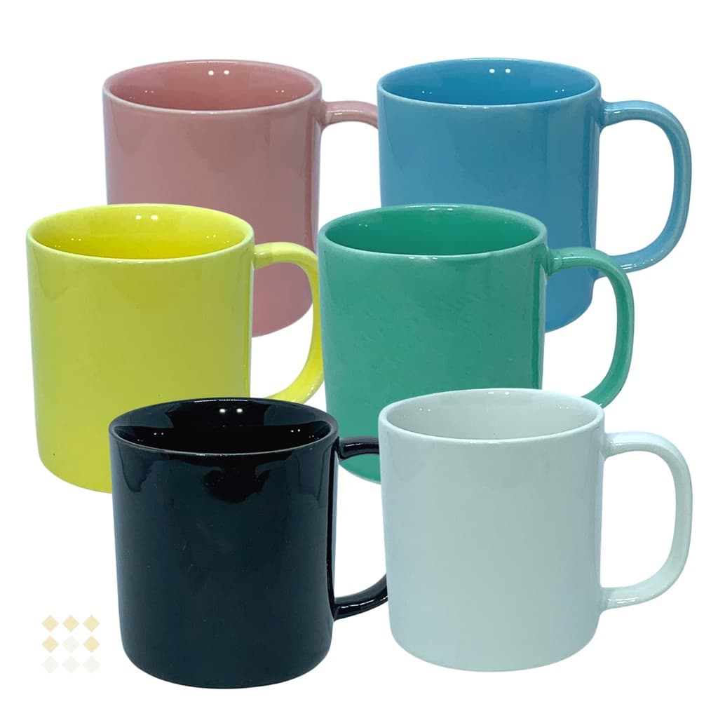 Jogo 6 Caneca Xicara Café Chá Porcelana Colorida Servir Cantinho Do Café