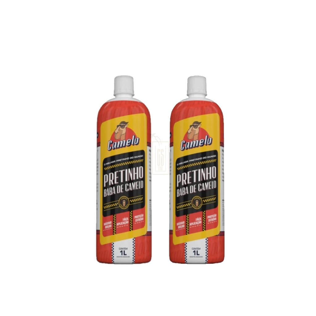 Kit 2 Und Pretinho Para Carro Baba De Camelo 1l