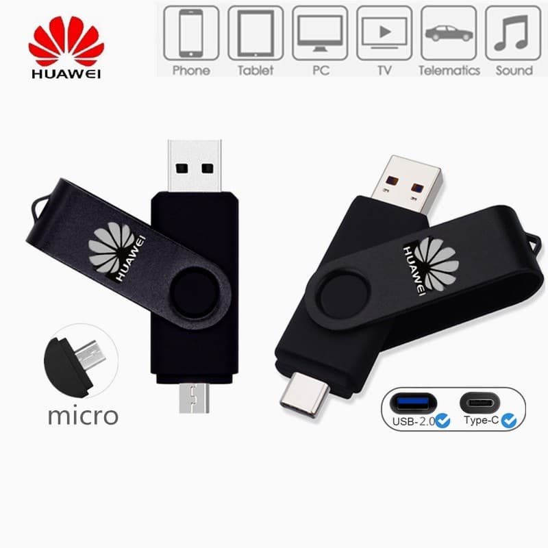 PenDrive Huawei USB De Alta Velocidade Tipo c E Micro 2.0 4 Gb 32 64 128 256 Flash Drive