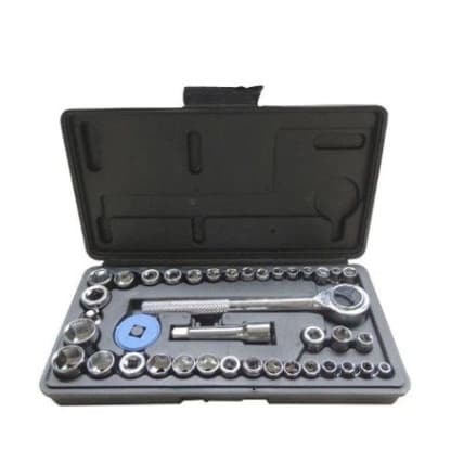 Kit Jogo De Chave De Catraca Reversível Com Soquete  40 Peças