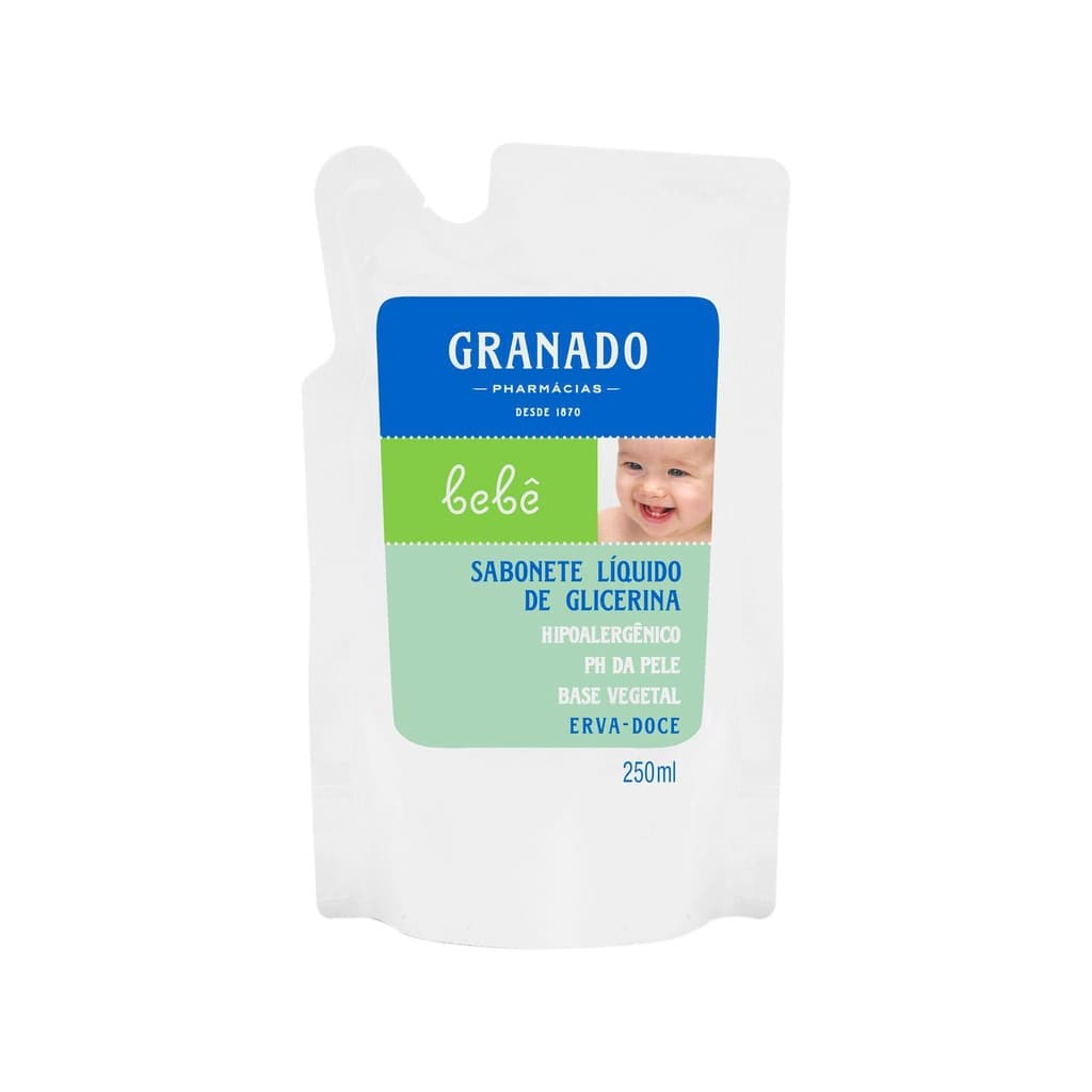 Sabonete Infantil Líquido Granado Bebê - Erva Doce Refil 250ml
