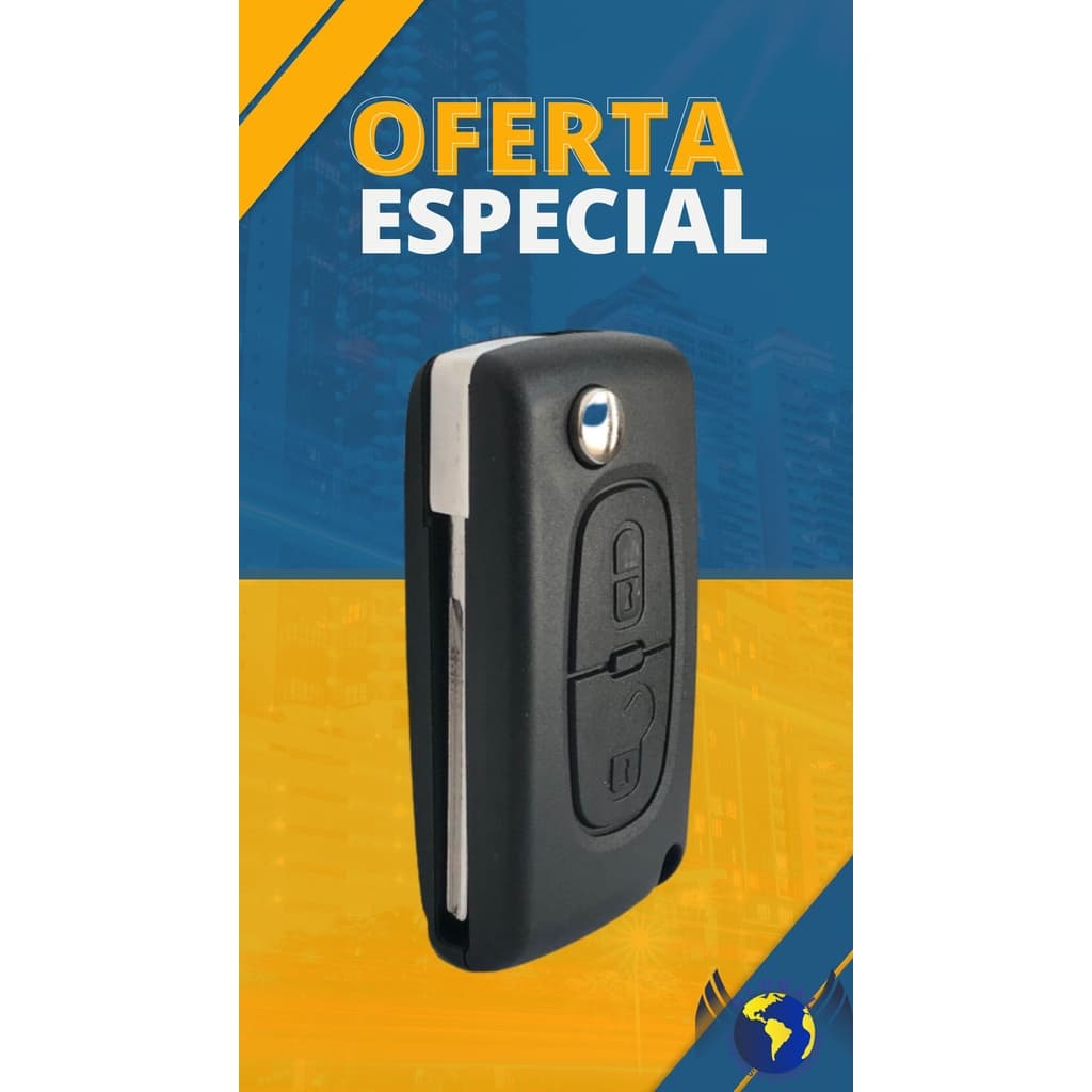 Canivete Oco Peugeot/Citroen 2 botões