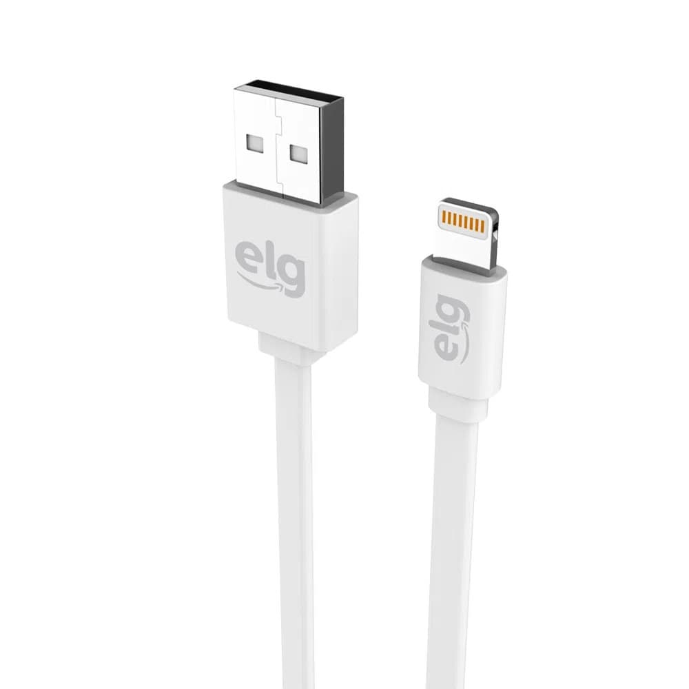 Cabo Apple Lightning ELG Flat Branco 1.25m EC810