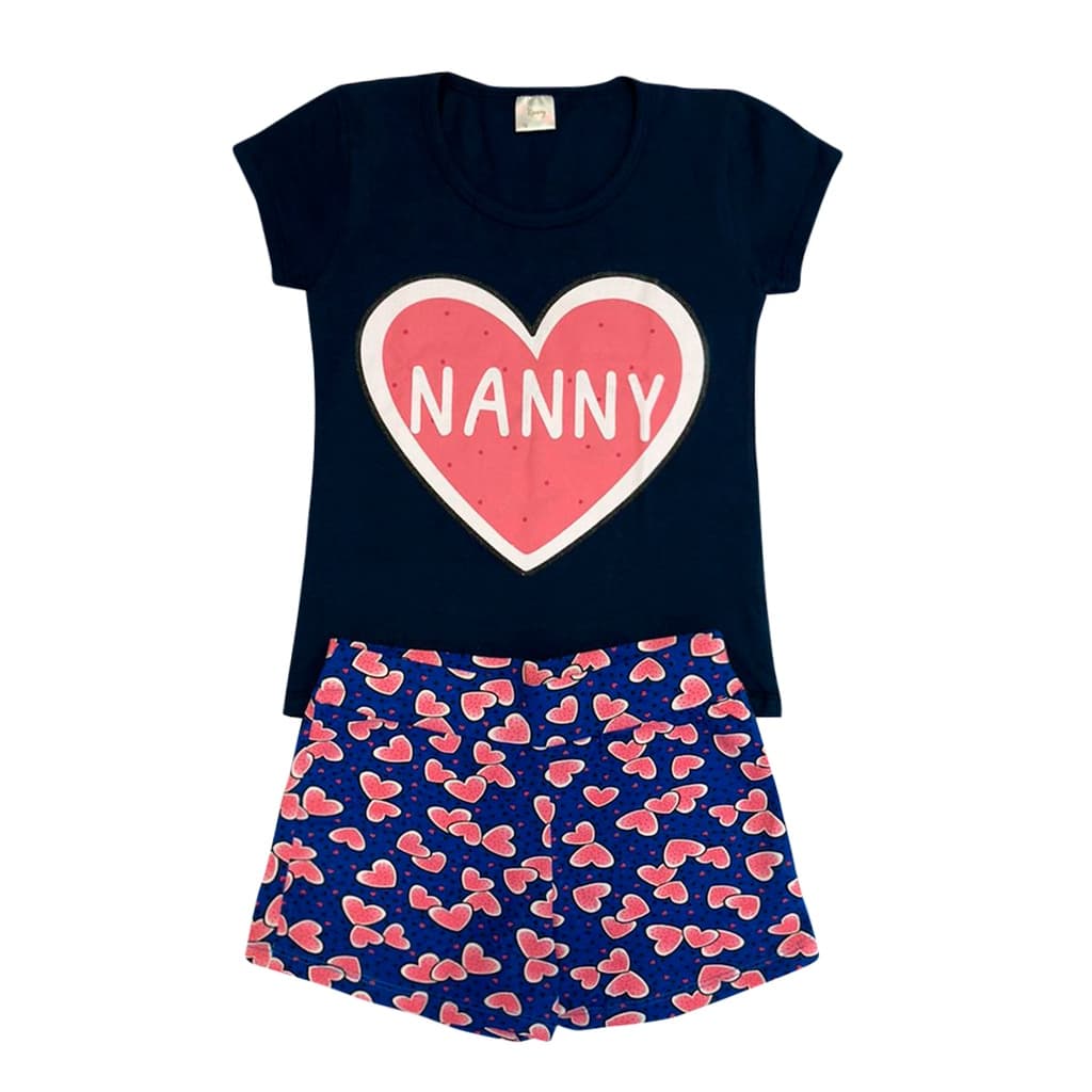 Conjunto Infantil Verão para Menina Blusa e Shorts 10 ao 14