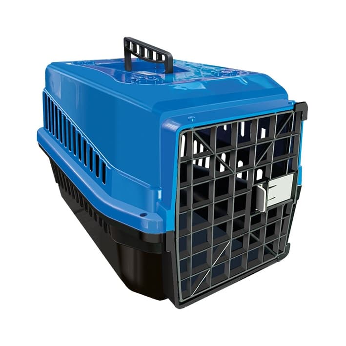Caixa Casinha Cachorro de Transporte Mec Pet Podyum Azul N1