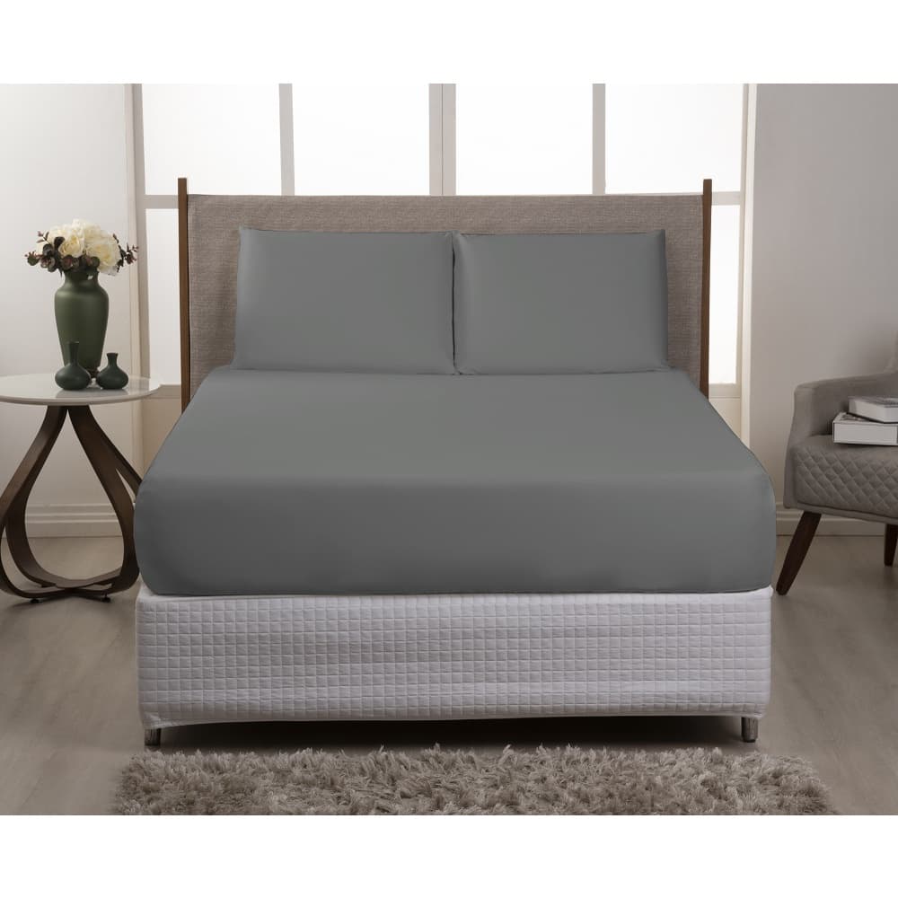 Jogo De Cama Casal King Size Percal 400 Fios 3 Peças Promoção