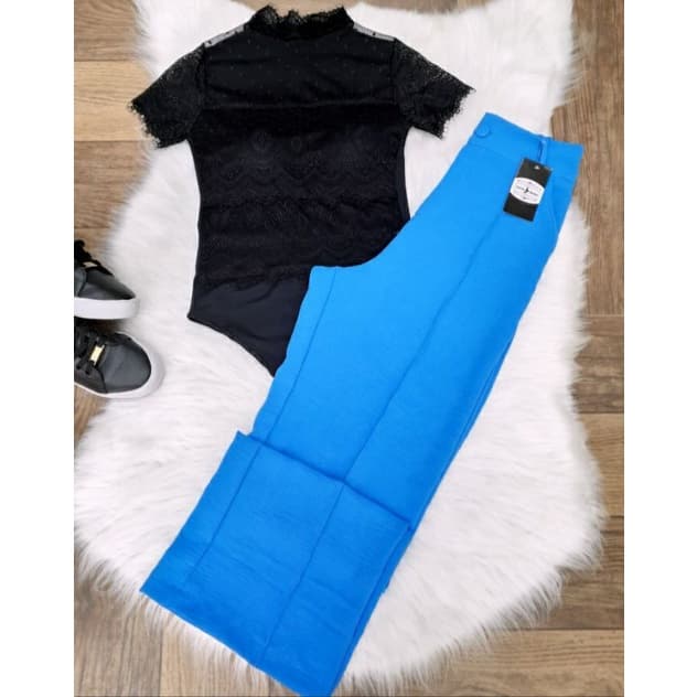 Calça Pantalona Tecido Duna