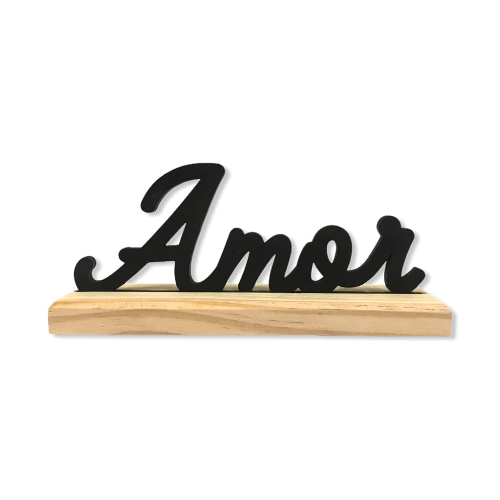 CDA Enfeite Decorativo Amor Mdf Palavras Pedestal Mesa Placa Frases
