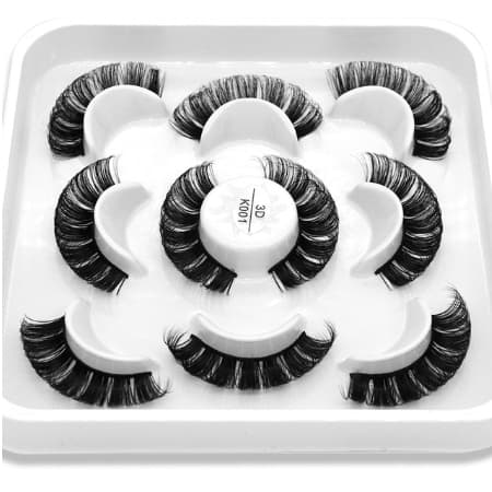 Cartela Cilios Posticos 3D 5 Pares Volume Russo K0001