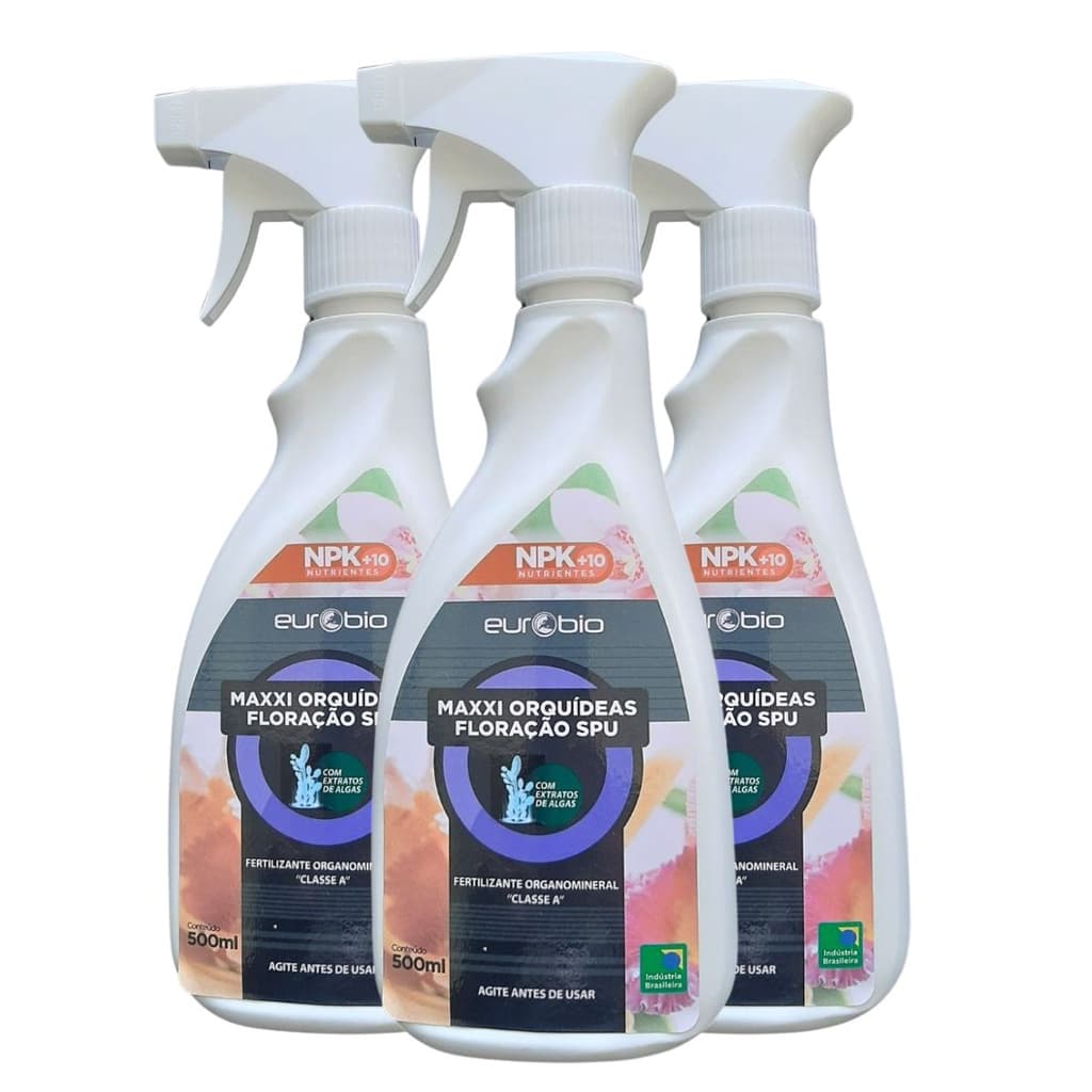 Fertilizante Foliar Maxxi orquídeas floração SPU 500ml Kit com 3 Unidades