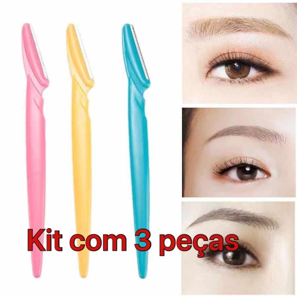 Kit 3 Navalhas para Aparar Sobrancelha / Axila / Corpo / Removedor de pelos/faca de barbear/Pronto Entrega