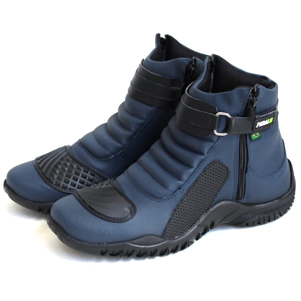 Bota Motociclista Original Coturno Couro Cano Curto Motocross