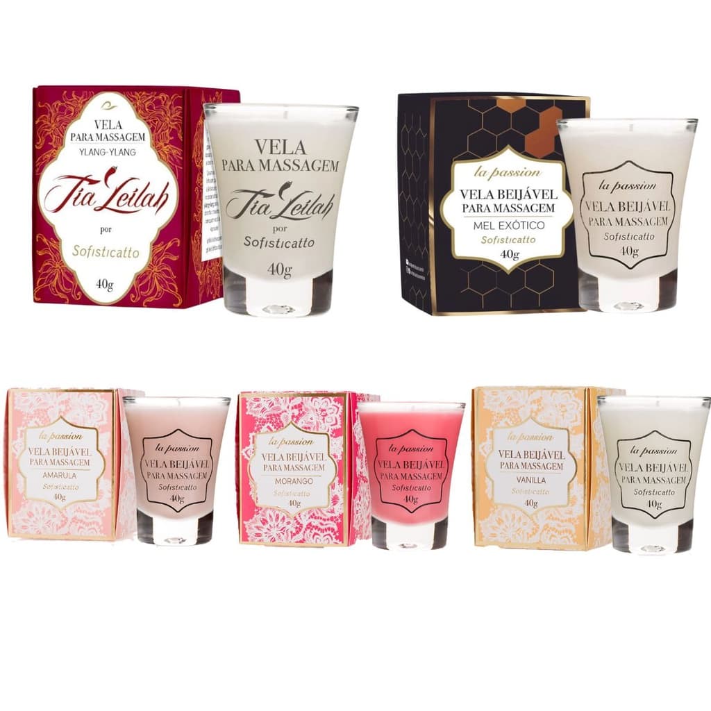 Vela Corporal para Massagem Beijavel e Aromatica Sabores