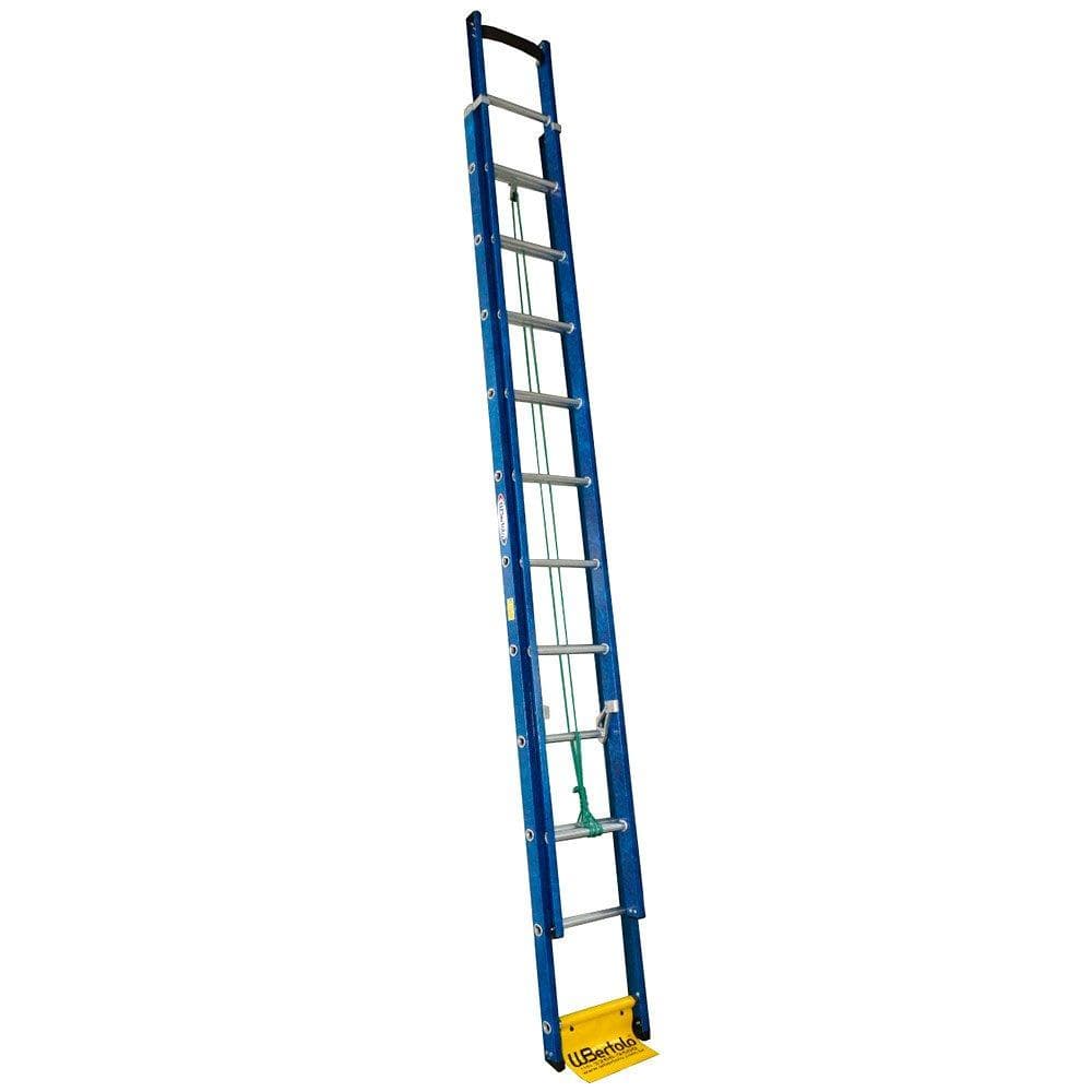 Escada Extensível Premium 19 Degraus Tipo D em Alumínio e Fibra Vazada 3,50 x 5,90 Metros WBERTOLO