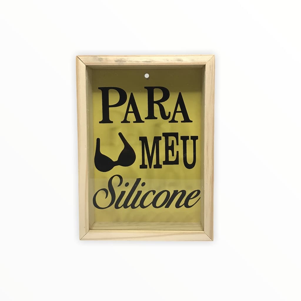 Quadro Porta Dinheiro Cofre Madeira Decoração Para Meu Silicone