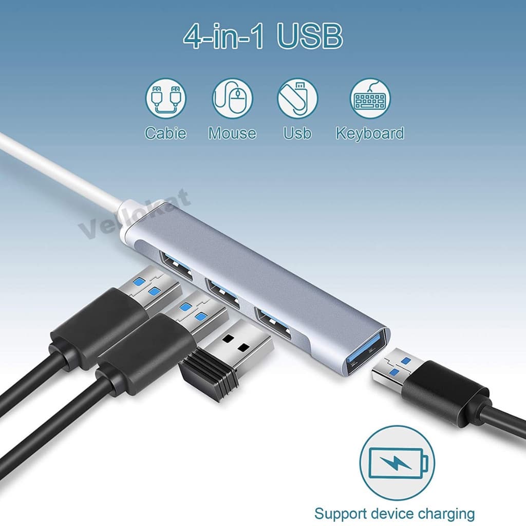 Hub Usb 3.0 de 4 Portas Usb de Alta Velocidade Compacto Expansor USB Pc Notebook Multi Portas