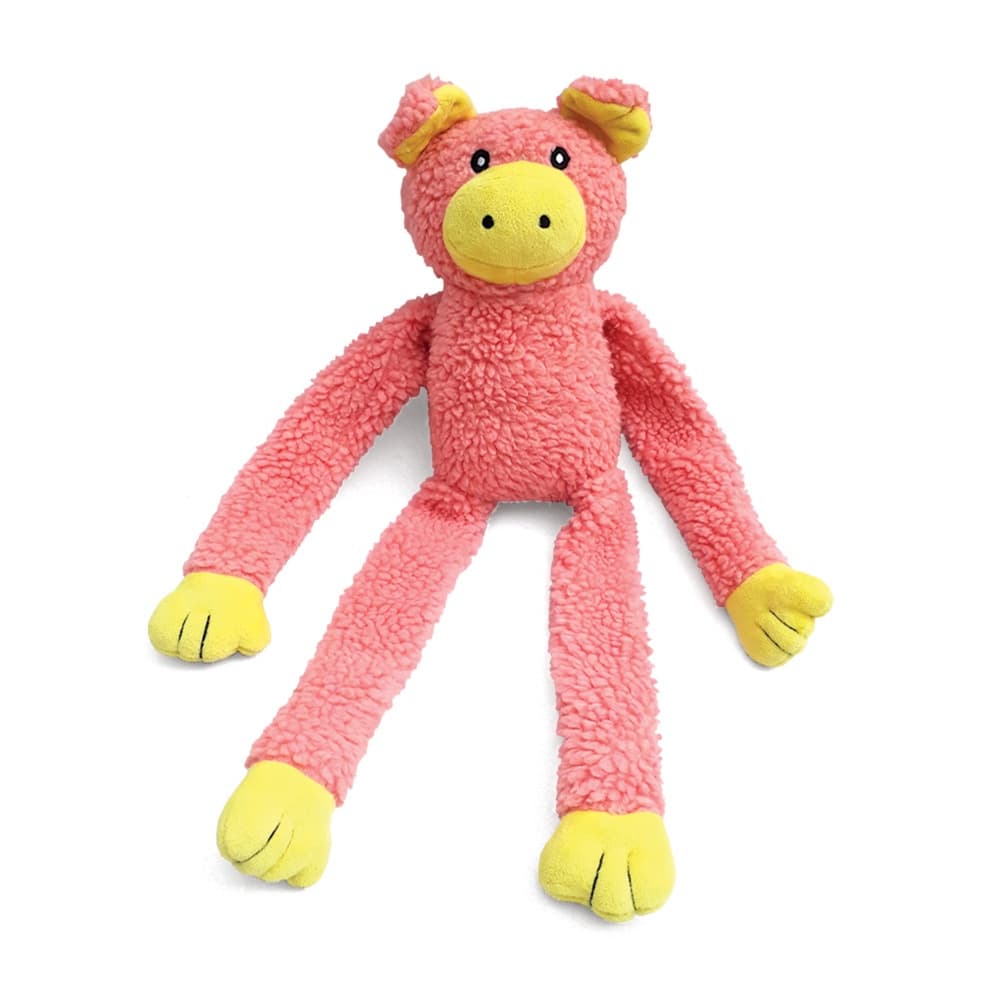 Bichinho de Pelúcia Brinquedo para Cachorro Pet Mordedor Porco com Apito Som Olhos Bordados