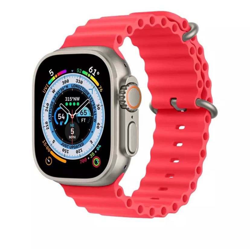 Pulseira Oceano compatível Smart Watch 38 40 42 44 41 45 mm e ultra 49mm Confortavel – Top de Linha