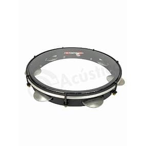 Pandeiro Contemporânea 12 Profissional Preto Nylon Cristal