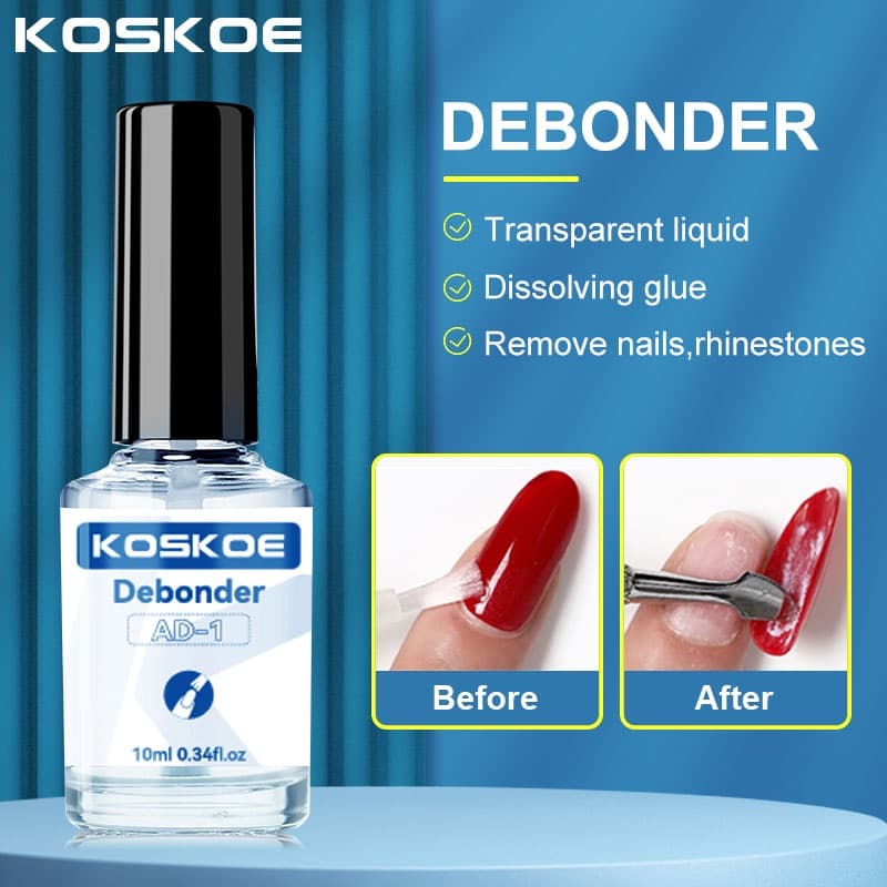 Colas Debonder Para Remover Unhas Postiças Strass Transparente Dissolver Líquido 10ml