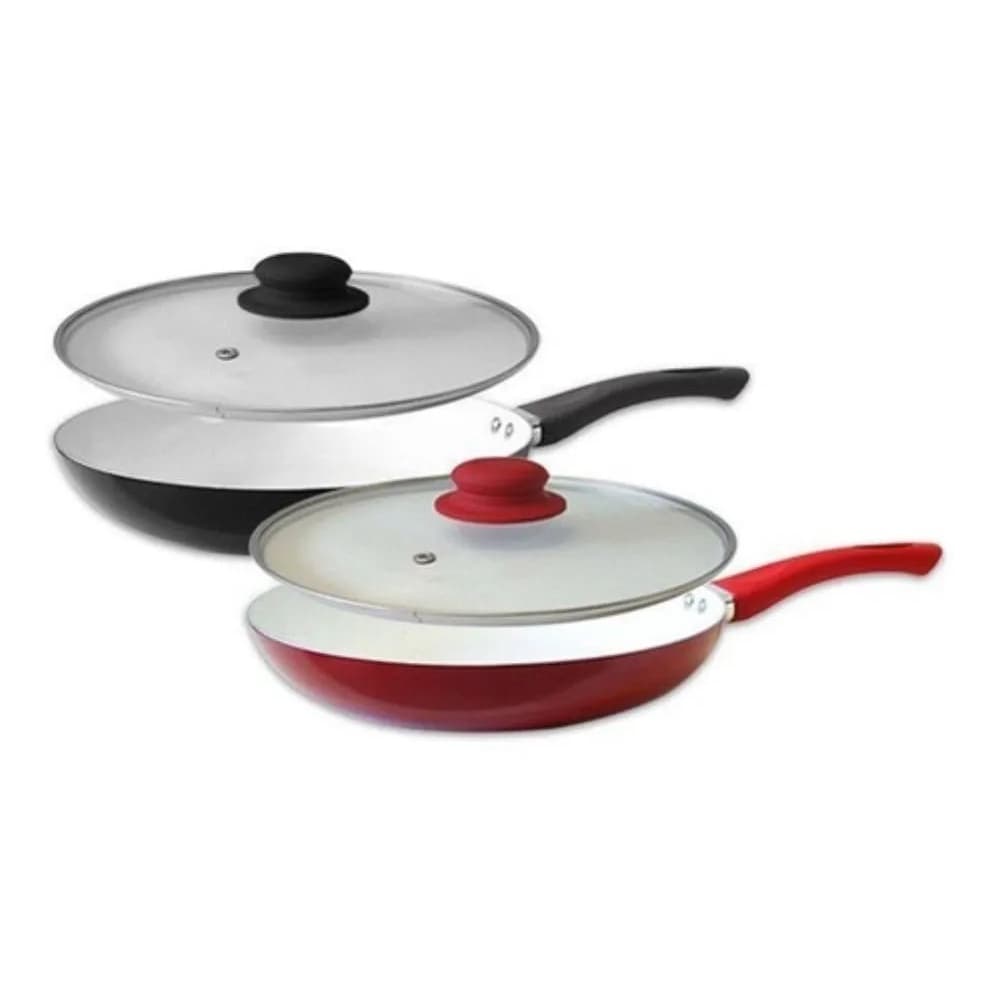 Frigideira Cerâmica 28 CM com Tampa de Vidro  - SQ