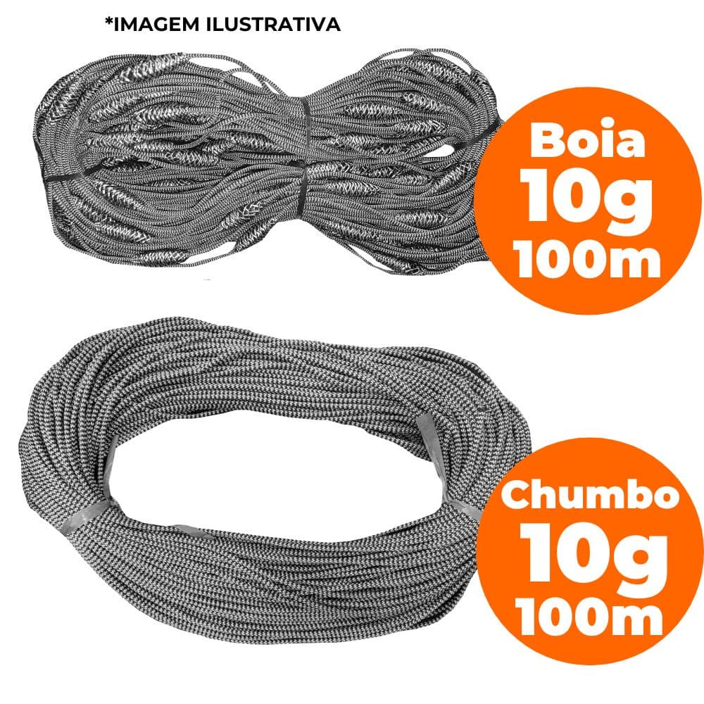 Kit Tralha de Boia 10gr 100m e Chumbo 10gr Redinha de Espera