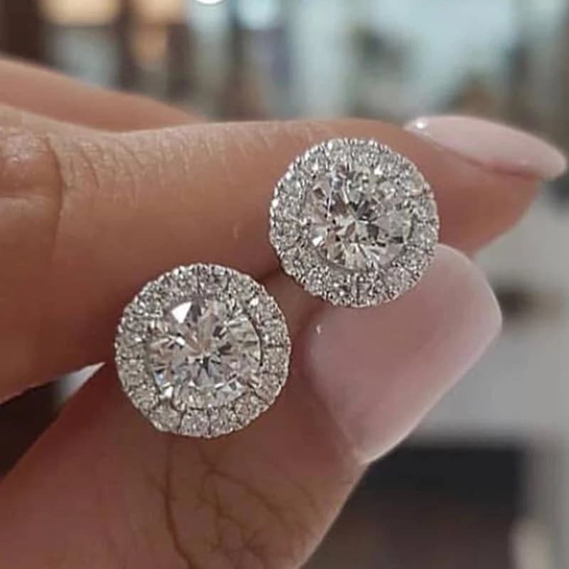 Delicado AAA + Brincos De Zircônio Para Mulheres Cristal Meninas Ins Fashion Accessories