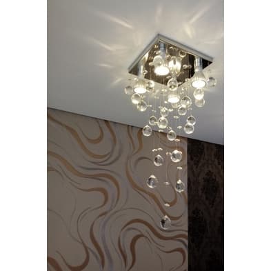 LUSTRE PARA SALA EM CRISTAIS K9 DE 30MM E 70CM DE ALTURA