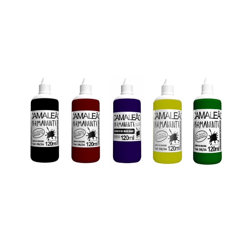 Tinta Permanente para Cartaz Faixa Papelão Metais 120ml
