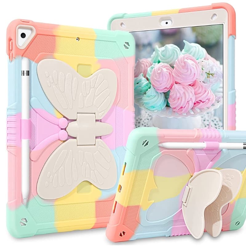 Capa À Prova De Choque Com Suporte Borboleta Para iPad Air 11 2026 2025 2024 , 5/4/3/2 Pro 11 2025 2024 2022 2021-18 , M