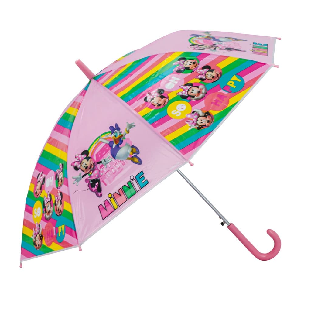 SOMBRINHA MINNIE E MARGARIDA AUTOMÁTICA/MENINAS 48cm