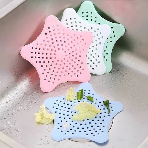 Ralo De Silicone Estrela Tampa Para Pia Banheiro Cozinha Ventosa Multiuso