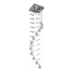Kit 02 Lustres Cristal Espiral Base Inox Decoração