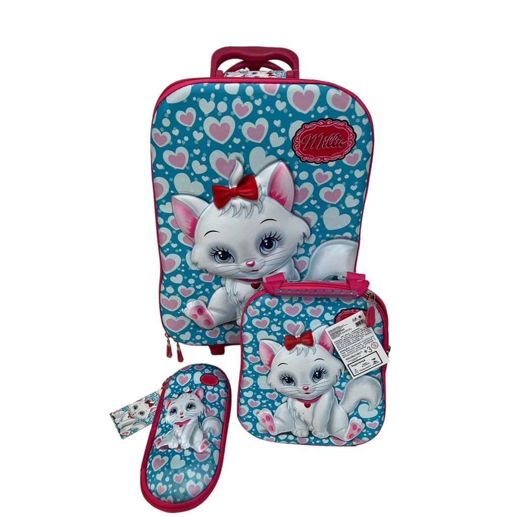 KIT MOCHILA+ESTOJO+LANCHEIRA C/3PCS MILLIE
