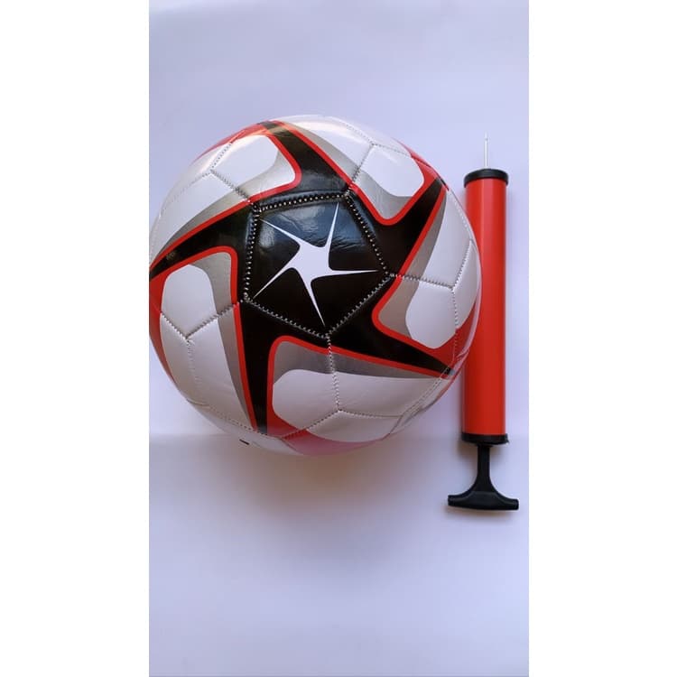 Bola de futebol de Campo Nº5 Em Couro Sintético + Bomba para encher Top