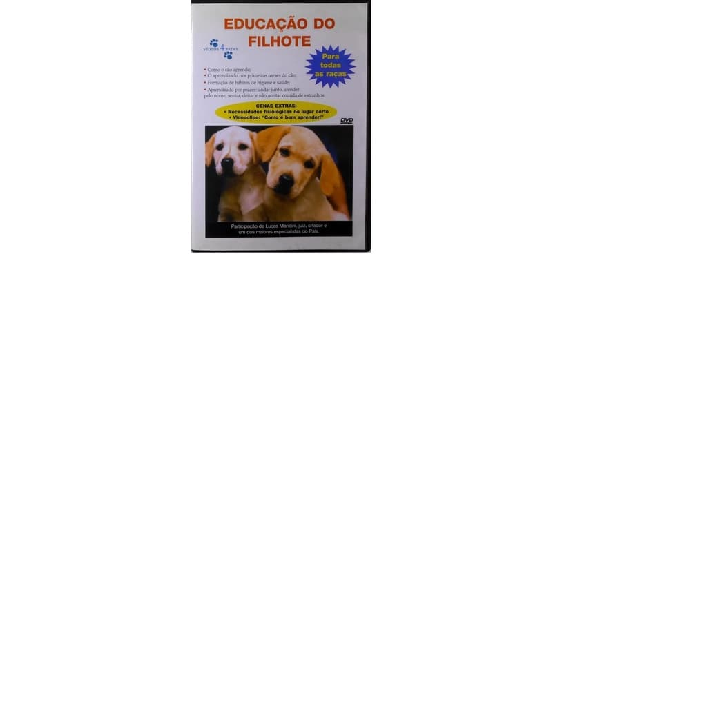 Dvd Educação Do Filhote Vídeos 4 Patas Part. Lucas Mancini lacrado