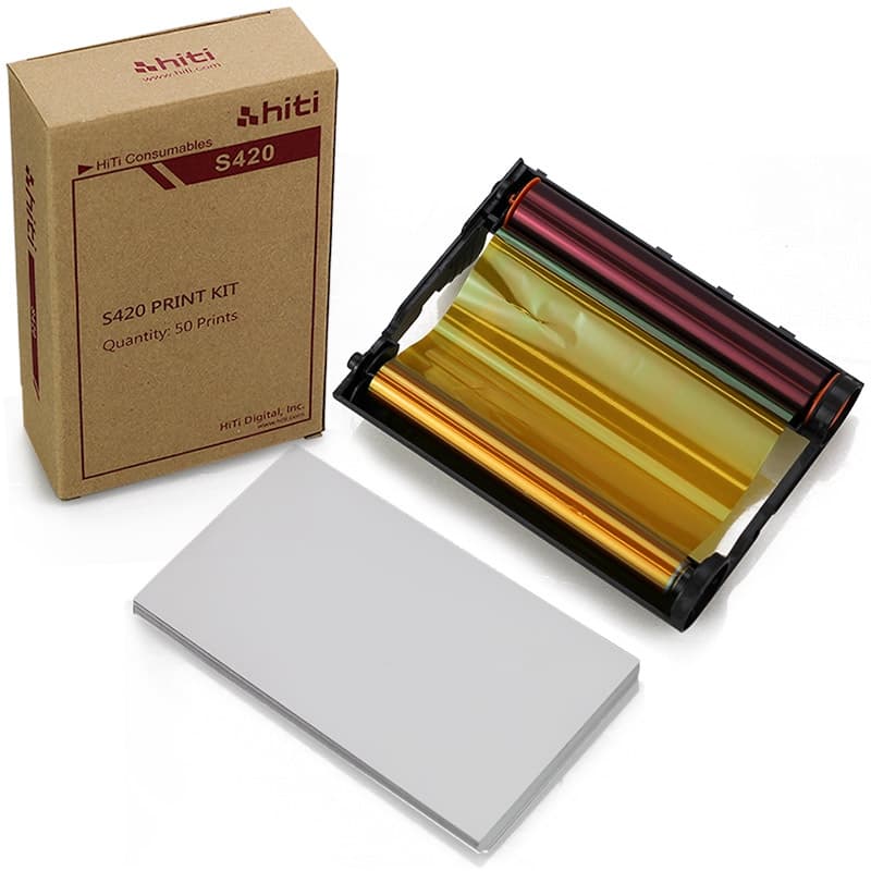 Kit de impressão Papel e Ribbon HiTi Suprimento para impressoras S420  alta resolução