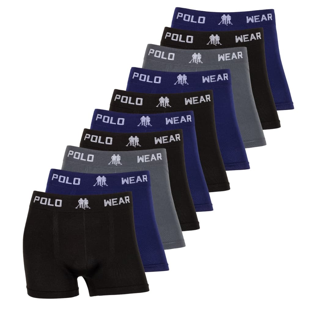 kit 12 Cueca Boxer Masculino Polo Wear 12 Cores Confortáveis