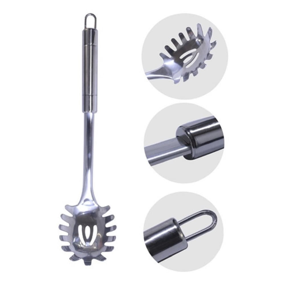 COLHER PARA ESPAGUETI EM AÇO INOX SF 29CM UAS058