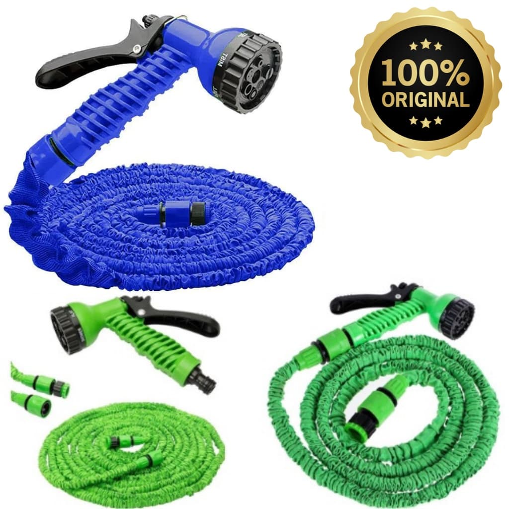 Mangueira Mágica Flexível 30 Metros Jardim Carro 7 Tipos de Jatos Retrátil Elástica Expansível