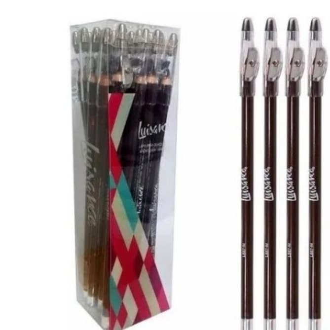 kit 3 pcs  LAPIS PARA OLHOS LUISANCE COM APONTADOR  preto e  marrom E branco