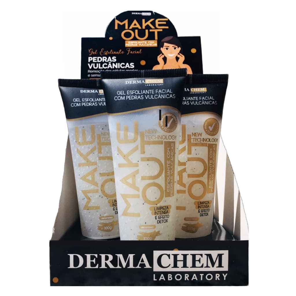 Gel Esfoliante Facial Pedras Vulcânicas Make Out - Box com 6 unidades Dermachem