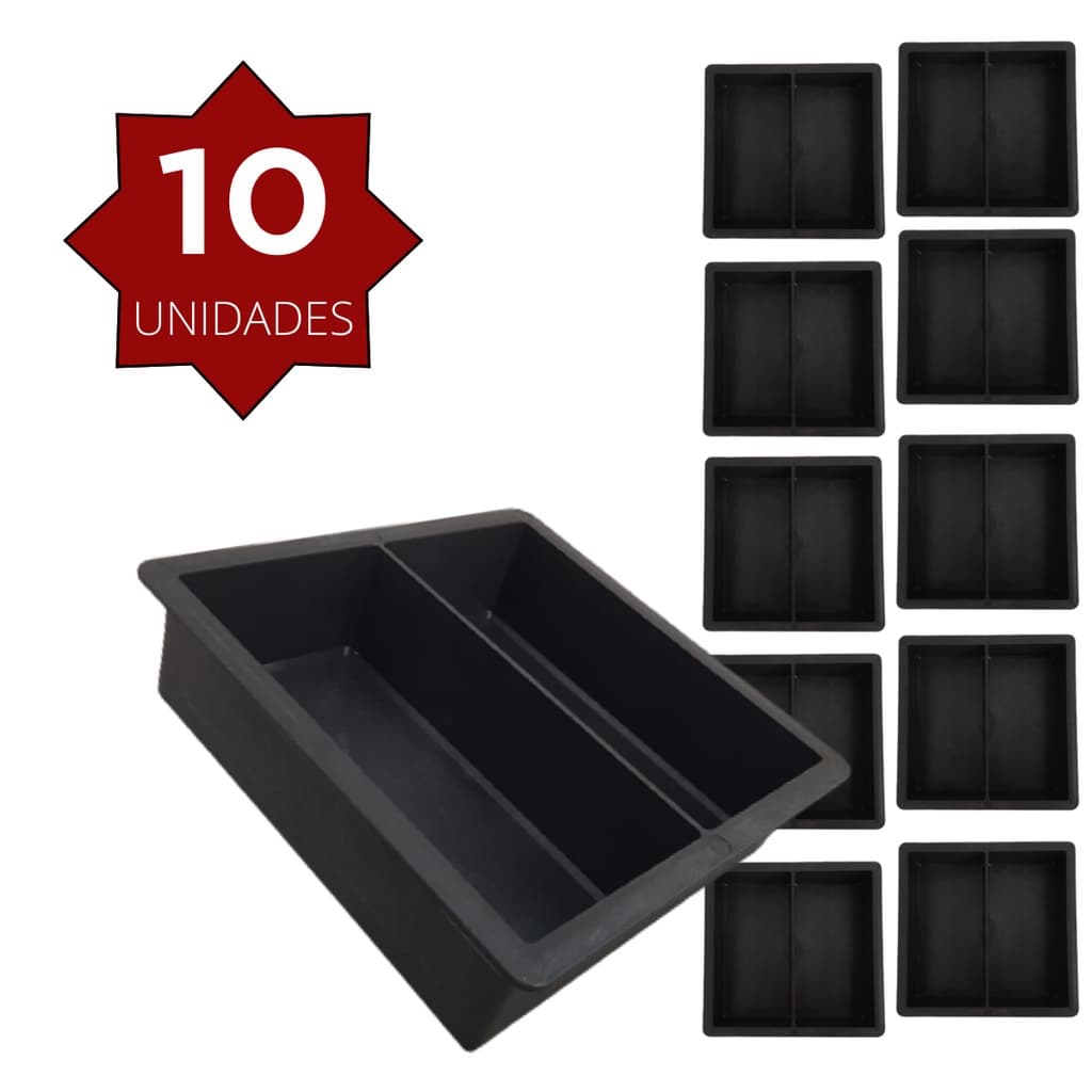 Forma Piso Bloquete Paver Tijolinho Duplo Concreto 20x10x6