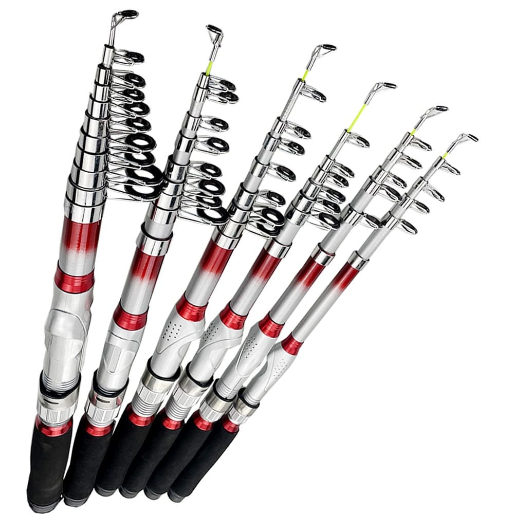 Ghotda 1.8m 2.1m 2.4m 2.7m 3.0m 3.6m Vara De Pesca De Carbono Curta Distância