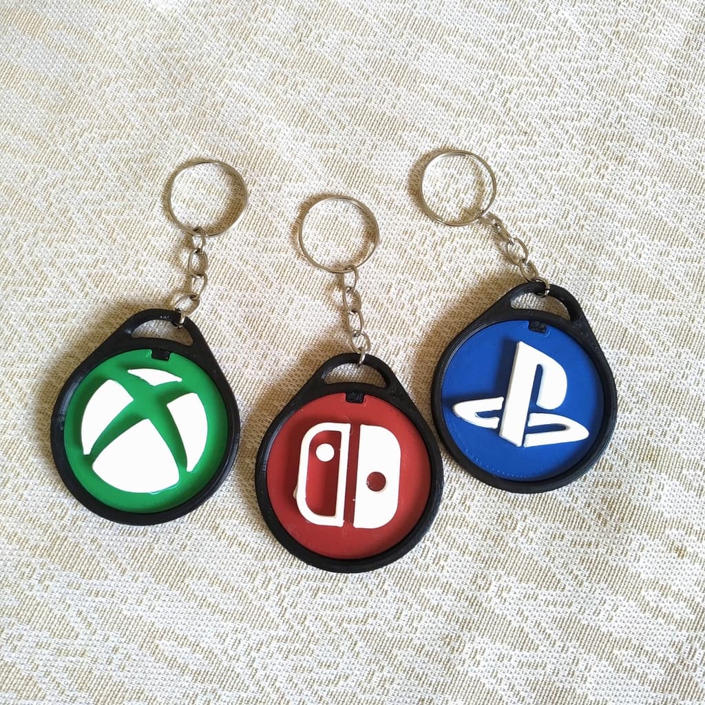 Chaveiro Logo Console PlayStation, Xbox e Nintendo Switch Gamer | Geek Colecionável e Criativo  Fãs de Games