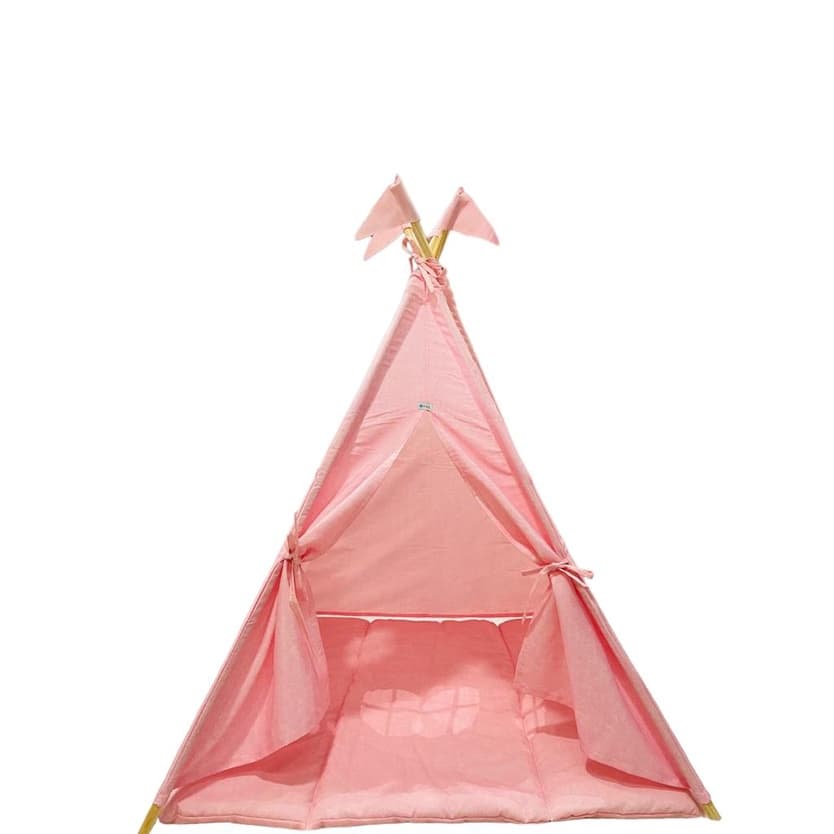 Cabana Tenda Barraca para Festa do Pijama Infantil Rosa Completa